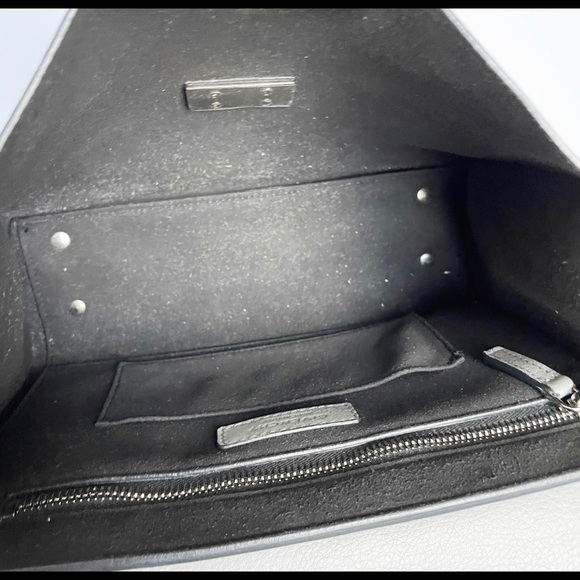 Givenchy Mini Shark Tooth Bag Satchel Top Handle Gray Leather SHW with COA - Picture 12 of 15